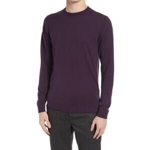 Ted Baker NWT London Men's Sandkas Slim Fit Crewneck Purple Sweater Size 7 XXXL